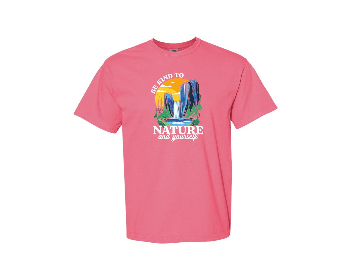 brand:Comfort Colors|color:Crunchberry|Be Kind To Nature And Yourself Graphic T-Shirt