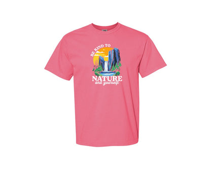 brand:Comfort Colors|color:Crunchberry|Be Kind To Nature And Yourself Graphic T-Shirt