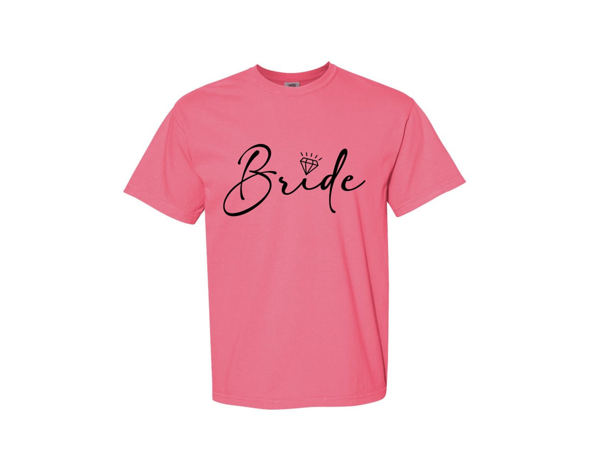 brand:Comfort Colors|color:Crunchberry|Bride Wedding Bridal Party 2 Graphic T-Shirt
