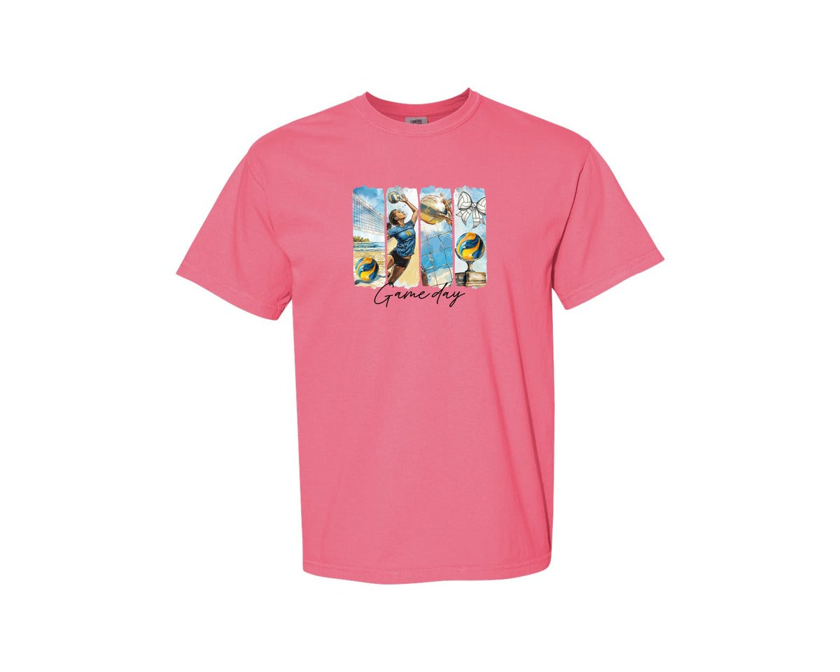 brand:Comfort Colors|color:Crunchberry|Volleyball Game Day 3 Graphic T-Shirt