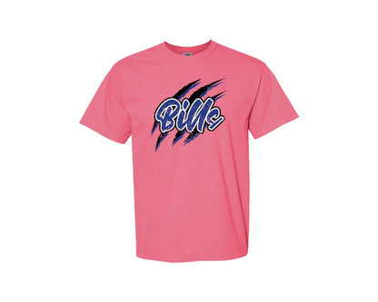 brand:Comfort Colors|color:Crunchberry|Football Mascot Paws Graphic T-Shirt