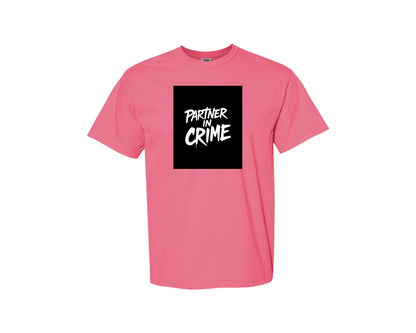 brand:Comfort Colors|color:Crunchberry|Partner In Crime T Shirt Design Graphic T-Shirt