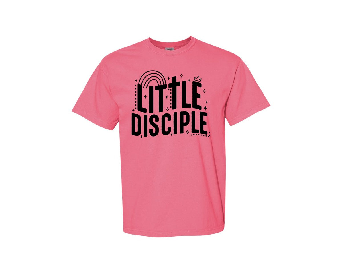 brand:Comfort Colors|color:Crunchberry|Retro Little Disciple Tshirt Kids Graphic T-Shirt
