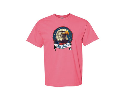 brand:Comfort Colors|color:Crunchberry|4Th Of July Patriotic America Graphic T-Shirt