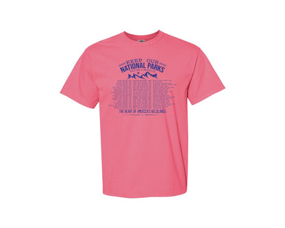 brand:Comfort Colors|color:Crunchberry|Keep Our National Parks Pristine And Graphic T-Shirt