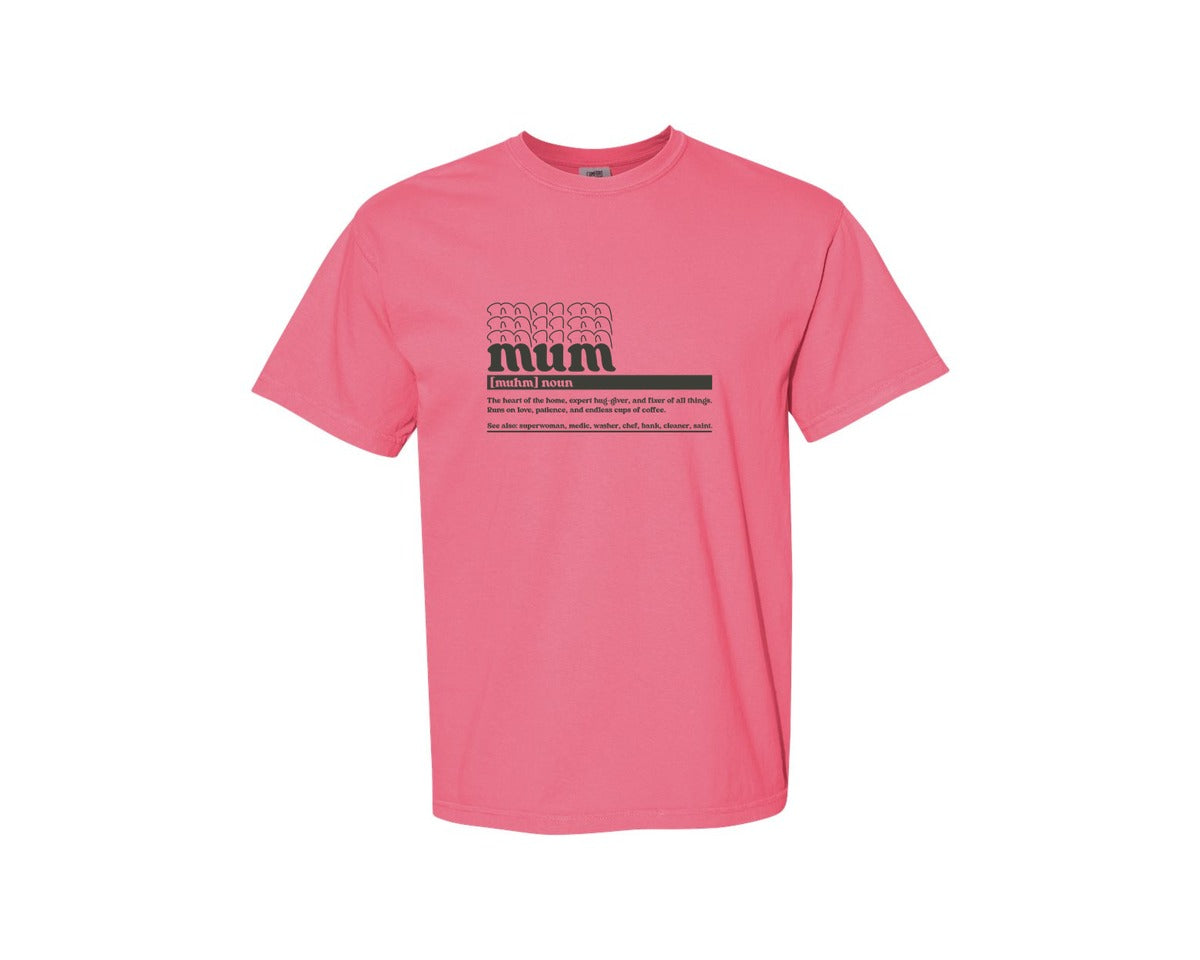 brand:Comfort Colors|color:Crunchberry|Mother Mum Funny Definition Graphic T-Shirt