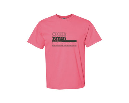 brand:Comfort Colors|color:Crunchberry|Mother Mum Funny Definition Graphic T-Shirt