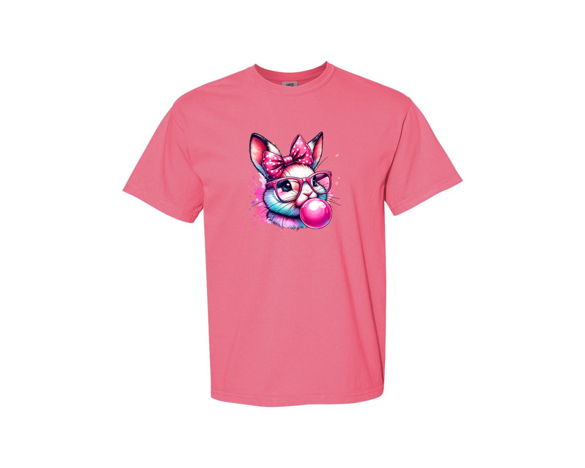 brand:Comfort Colors|color:Crunchberry|Hipster Bunny T Shirt Design Graphic T-Shirt
