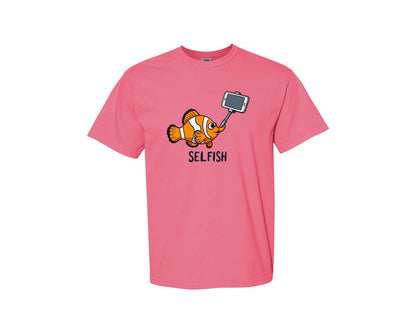 brand:Comfort Colors|color:Crunchberry|Selfish Clownfish Funny Fish Design Graphic T-Shirt