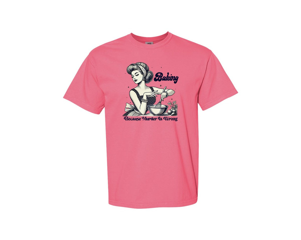 brand:Comfort Colors|color:Crunchberry|Trendy Vintage Graphic T-Shirt