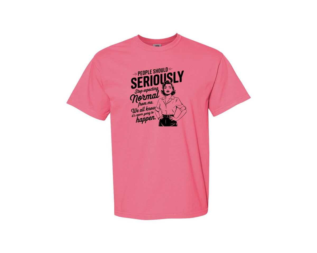 brand:Comfort Colors|color:Crunchberry|Vintage Funny Trendy Woman Shirt Design Graphic T-Shirt
