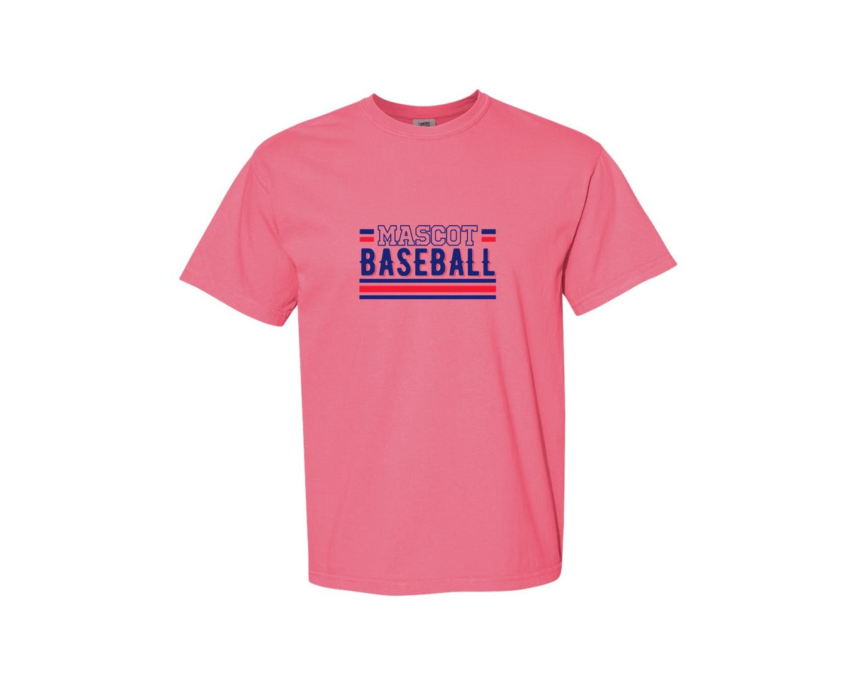 brand:Comfort Colors|color:Crunchberry|Baseball Team Baseball Mom 2 Graphic T-Shirt