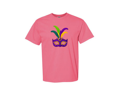 brand:Comfort Colors|color:Crunchberry|Mardi Gras Mask T Shirt Design 4 Graphic T-Shirt