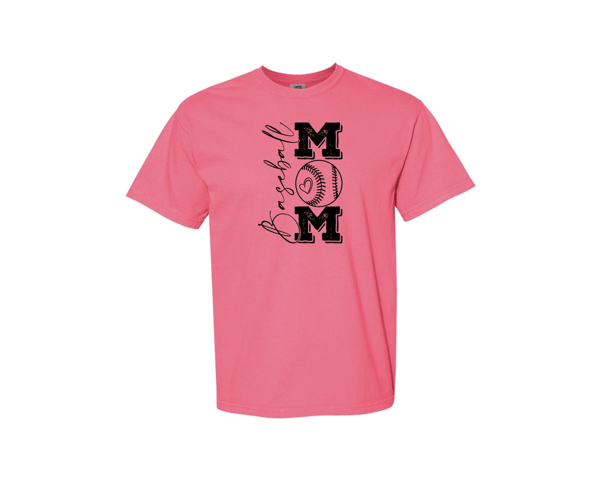 brand:Comfort Colors|color:Crunchberry|Baseball Mama 16 Graphic T-Shirt