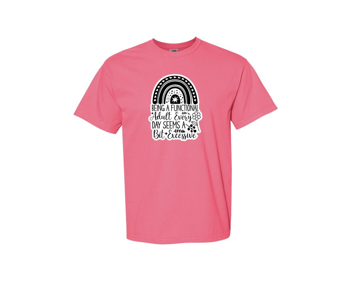 brand:Comfort Colors|color:Crunchberry|Funny Quotes Sarcastic Sticker Graphic T-Shirt