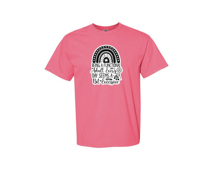 brand:Comfort Colors|color:Crunchberry|Funny Quotes Sarcastic Sticker Graphic T-Shirt
