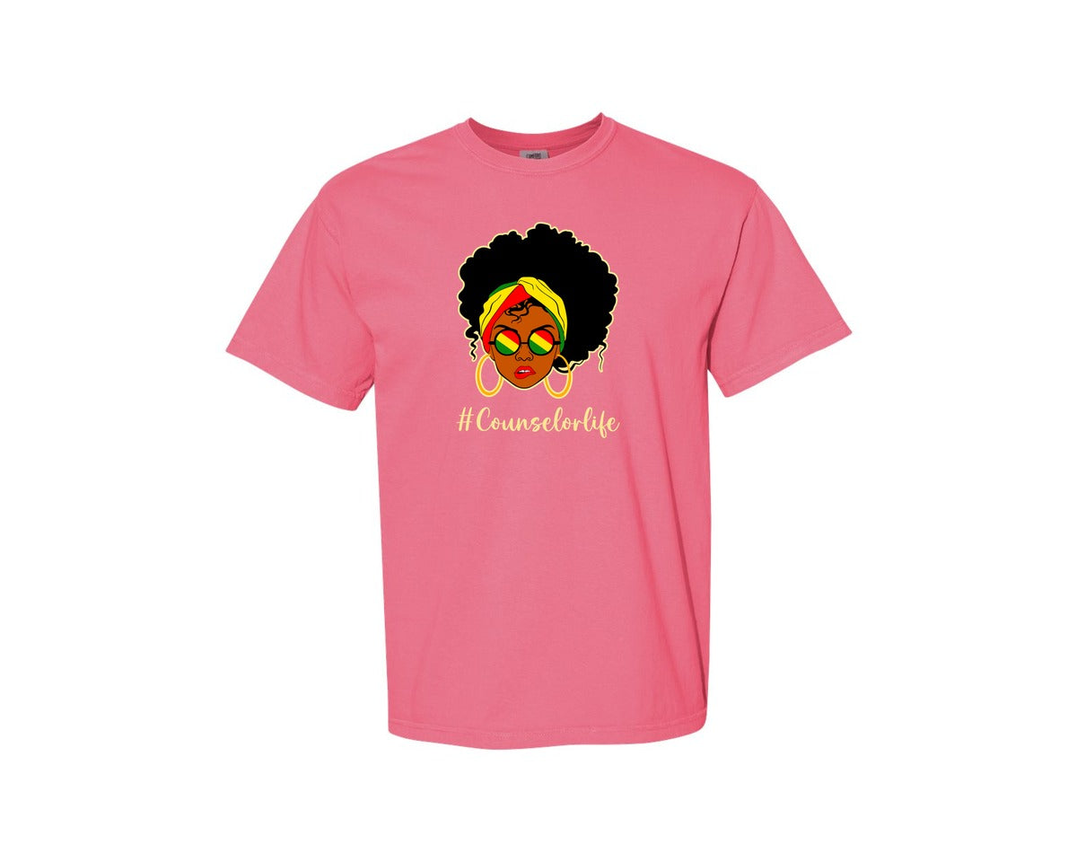 brand:Comfort Colors|color:Crunchberry|Counselor Life Career T Shirt Graphic T-Shirt