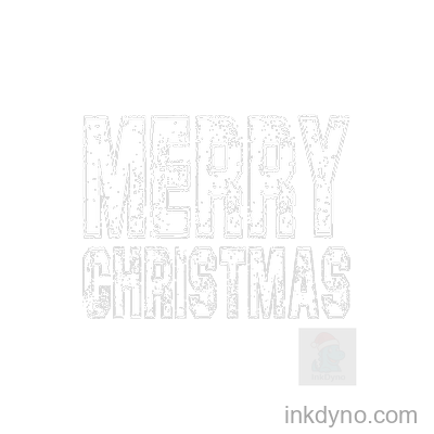 Vintage Merry Christmas Text Design — DTF Transfer – Ready to Press