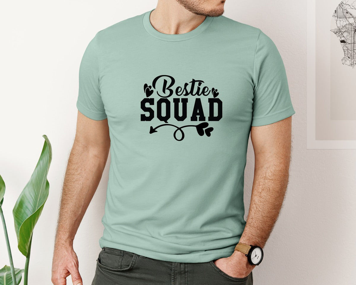 brand:Bella Canvas|color:Dusty Blue|Bestie Squad 91 Graphic T-Shirt