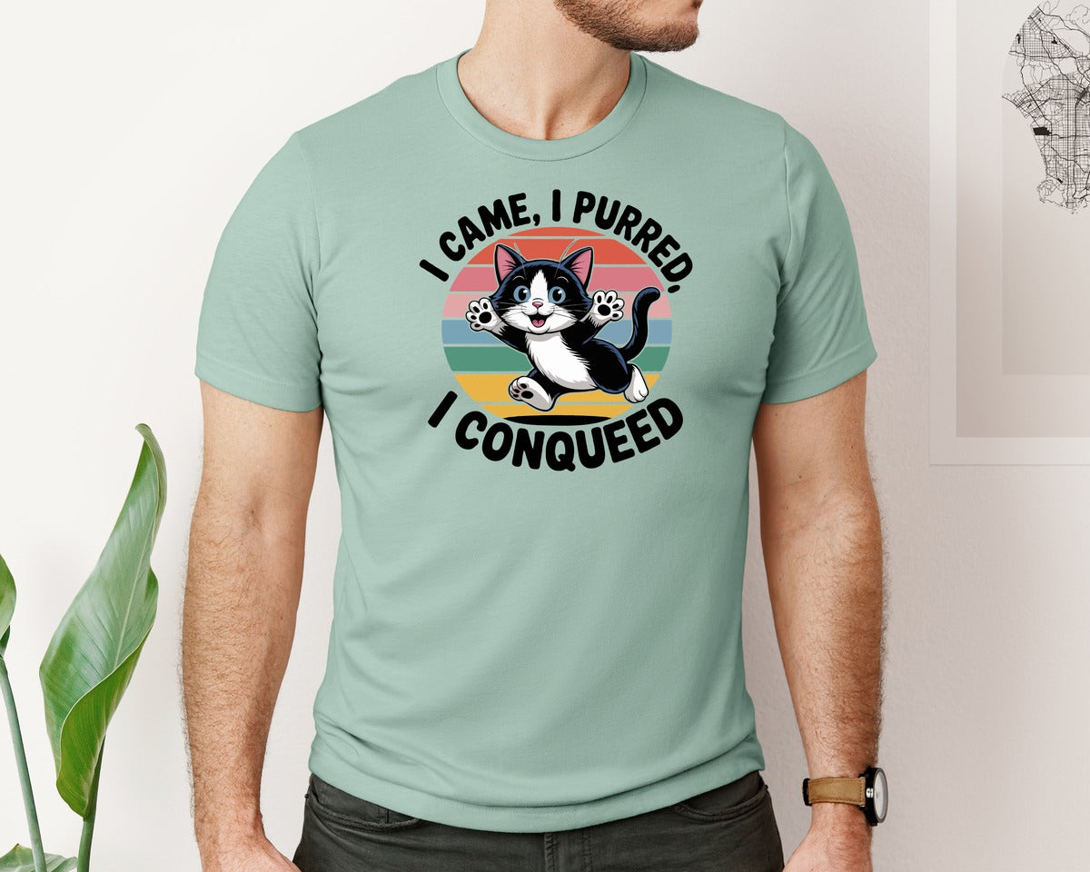 brand:Bella Canvas|color:Dusty Blue|Cat T Shirt Design 42 Graphic T-Shirt
