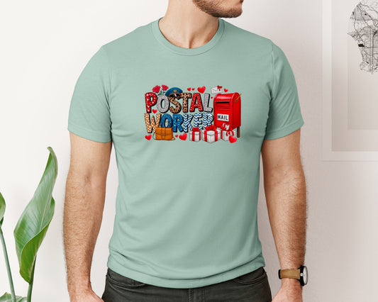 Christmas Postal Worker Graphic T-Shirt