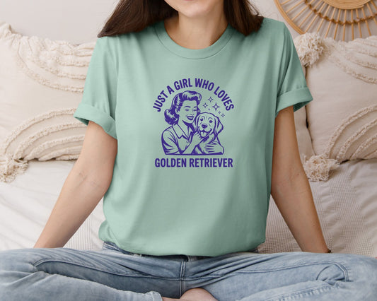 Just A Girl Who Loves Golden Retriever 10 Graphic T-Shirt