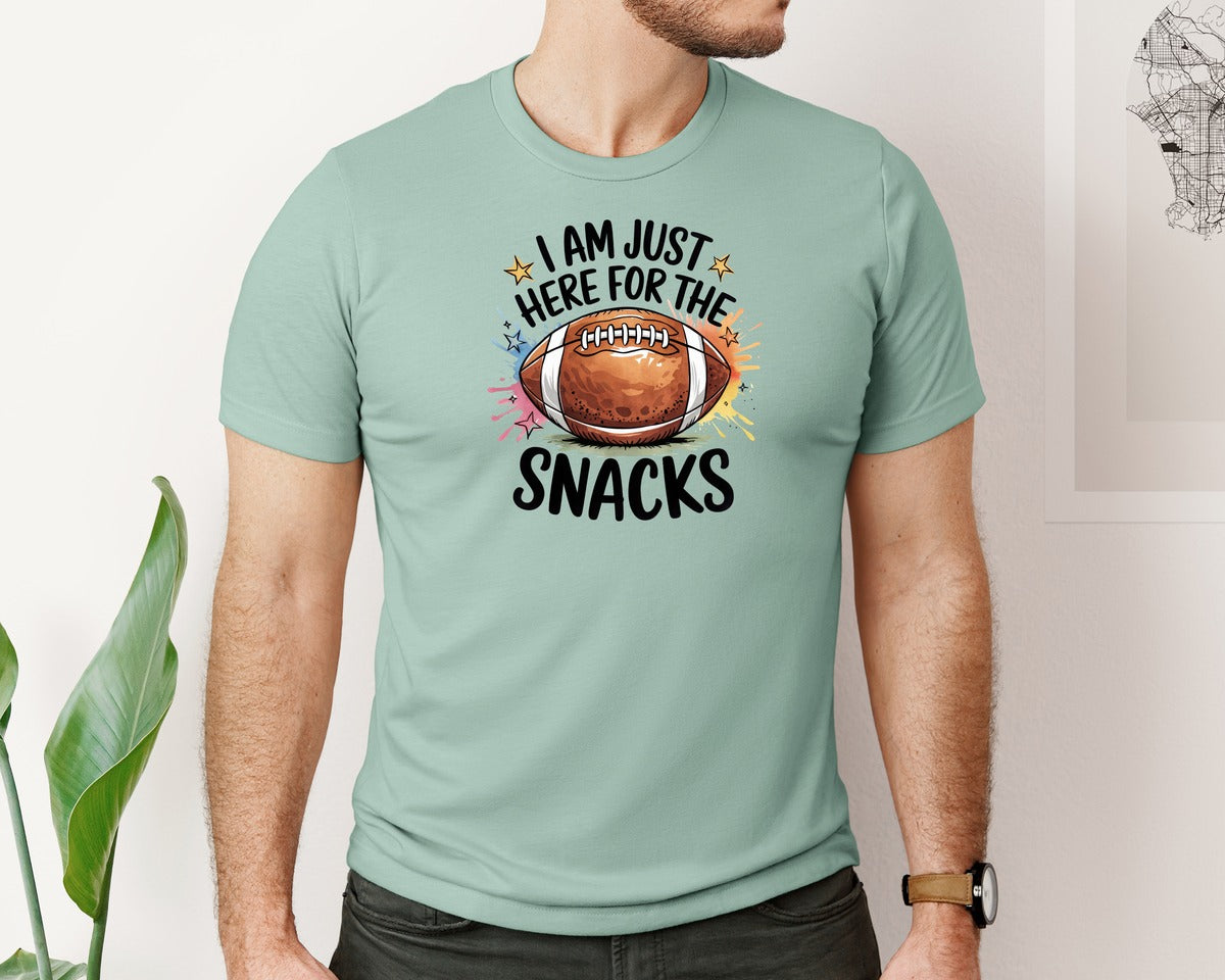 brand:Bella Canvas|color:Dusty Blue|Funny Football Mascot Game Day Graphic T-Shirt