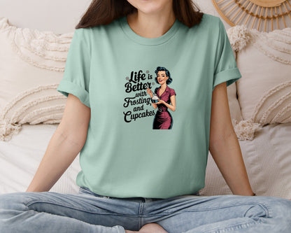 brand:Bella Canvas|color:Dusty Blue|Retro Sarcastic Women 2 Graphic T-Shirt