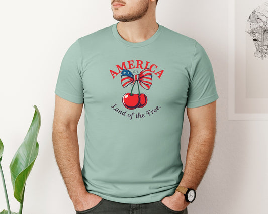 4Th Of July Coquette Cherry Bow 13 Graphic T-Shirt