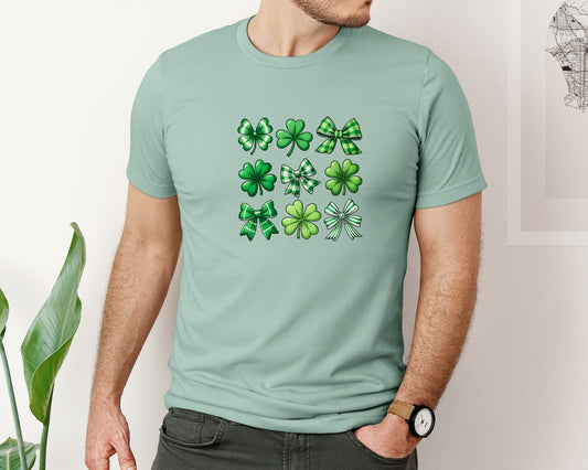 Coquette Patricks Day Bow T Shirt Graphic T-Shirt