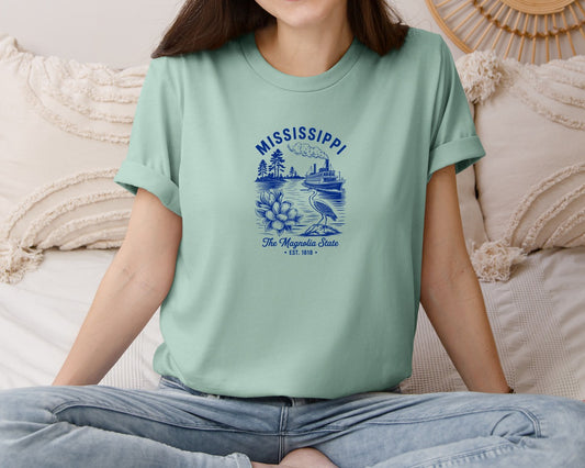 Mississippi The Magnolia State T Shirt 3 Graphic T-Shirt