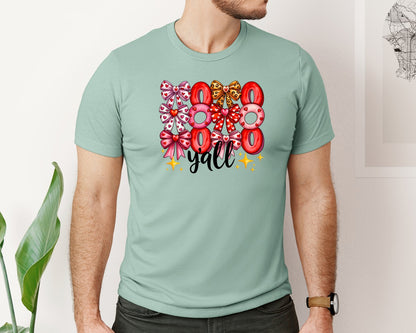 brand:Bella Canvas|color:Dusty Blue|Xoxo Yall Valentine Valentines Graphic T-Shirt