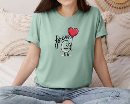 brand:Bella Canvas|color:Dusty Blue|Forever Together Valentine Couple Graphic T-Shirt