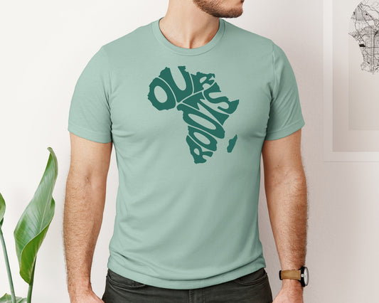 Africa Map Word Art Our Roosts Graphic T-Shirt
