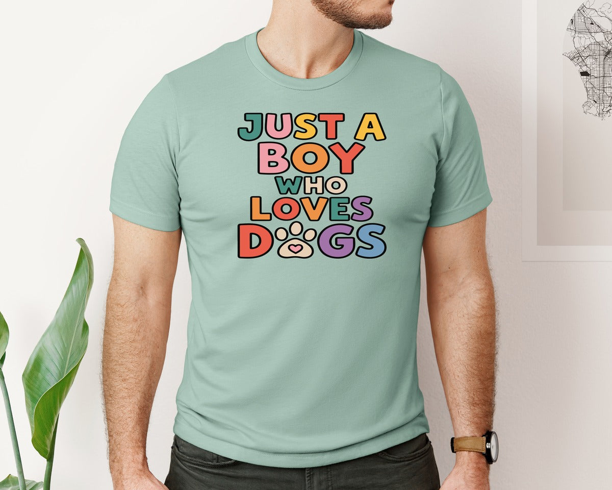 brand:Bella Canvas|color:Dusty Blue|Dog Lover Quotes 2 Graphic T-Shirt