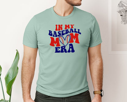 brand:Bella Canvas|color:Dusty Blue|In My Baseball Mom Era 6 Graphic T-Shirt