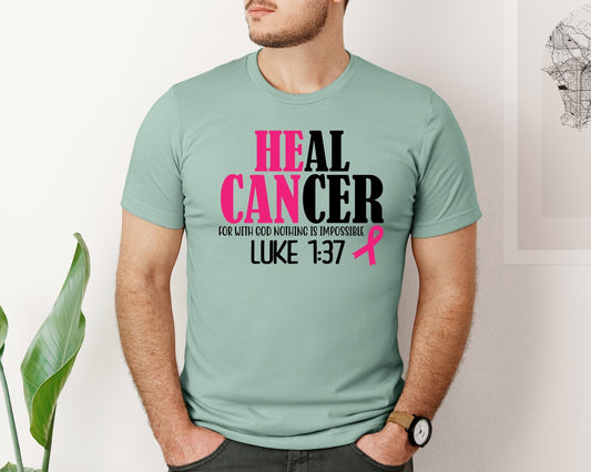 Heal Cancer Breast Cancer Graphic T-Shirt