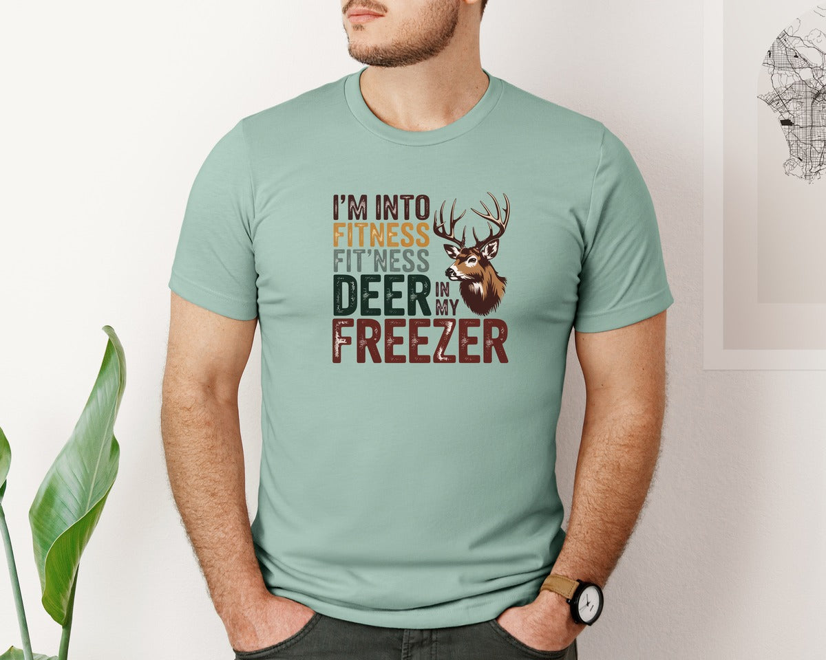 brand:Bella Canvas|color:Dusty Blue|Hunting Season Funny Hunting Graphic T-Shirt