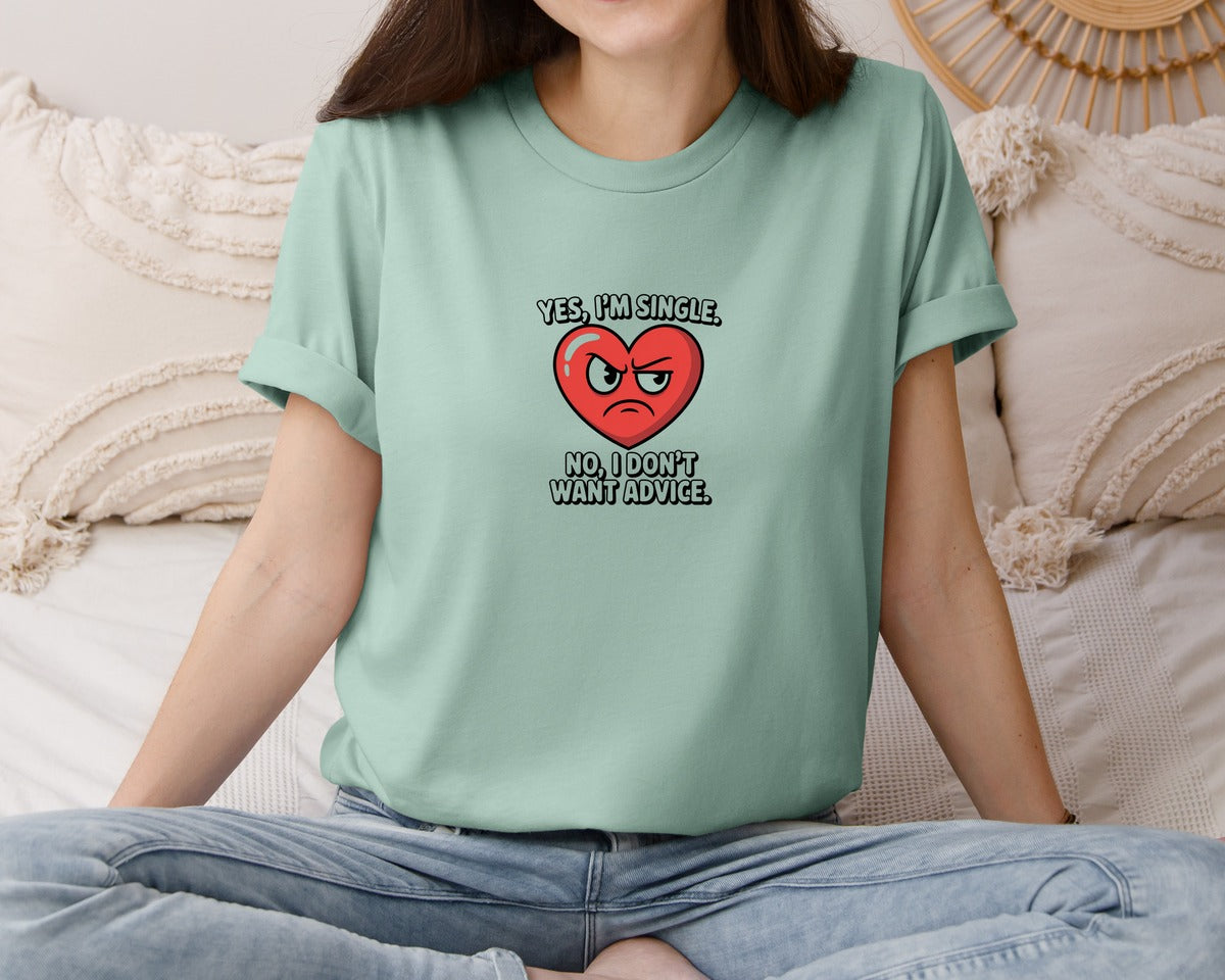 brand:Bella Canvas|color:Dusty Blue|Anti Valentines Funny T Shirt Design Graphic T-Shirt