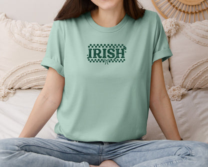 brand:Bella Canvas|color:Dusty Blue|Vintage Irish St Patricks Day Graphic T-Shirt