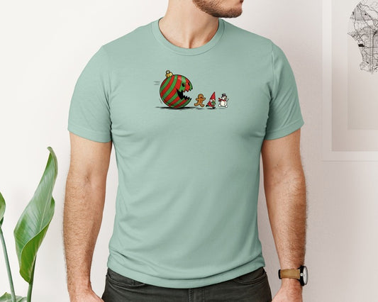 Christmas Ornament Ball Funny Gnome Graphic T-Shirt