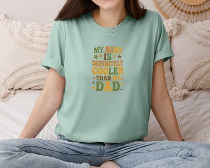brand:Bella Canvas|color:Dusty Blue|I Love My Auntie Funny Aunt Baby Graphic T-Shirt