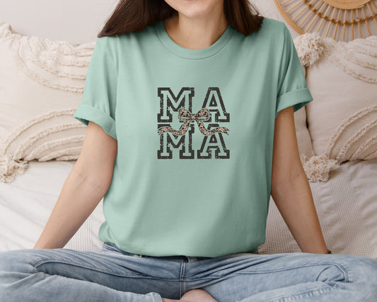 Retro Mama Coquette Mama Camo Graphic T-Shirt