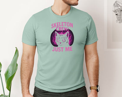 brand:Bella Canvas|color:Dusty Blue|No Illusion Just Me Witchy Cat Design Graphic T-Shirt