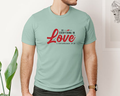 brand:Bella Canvas|color:Dusty Blue|Valentine Valentine Love Graphic T-Shirt