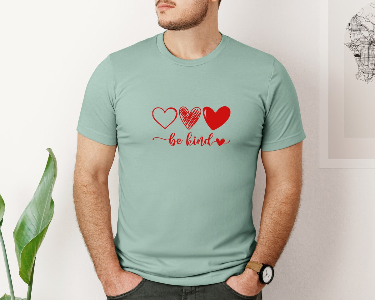 brand:Bella Canvas|color:Dusty Blue|Bee Kind Svgbe Kind Decalbe Kind Graphic T-Shirt