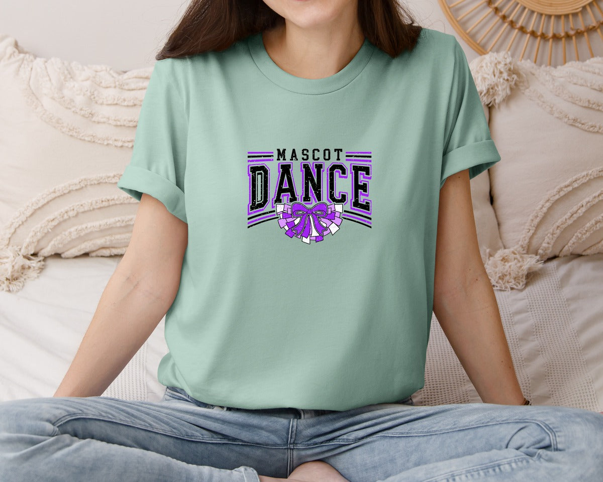 brand:Bella Canvas|color:Dusty Blue|Dance Coquette Pom Pom Dance Graphic T-Shirt