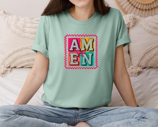 Amen Coquette Bow Graphic T-Shirt