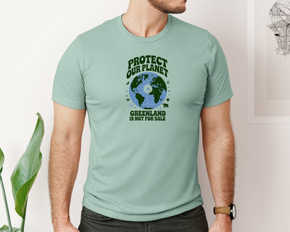 brand:Bella Canvas|color:Dusty Blue|Protect Our Planet Greenland 2 Graphic T-Shirt