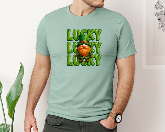 Cute Lucky Leprechaun St Patricks Graphic T-Shirt